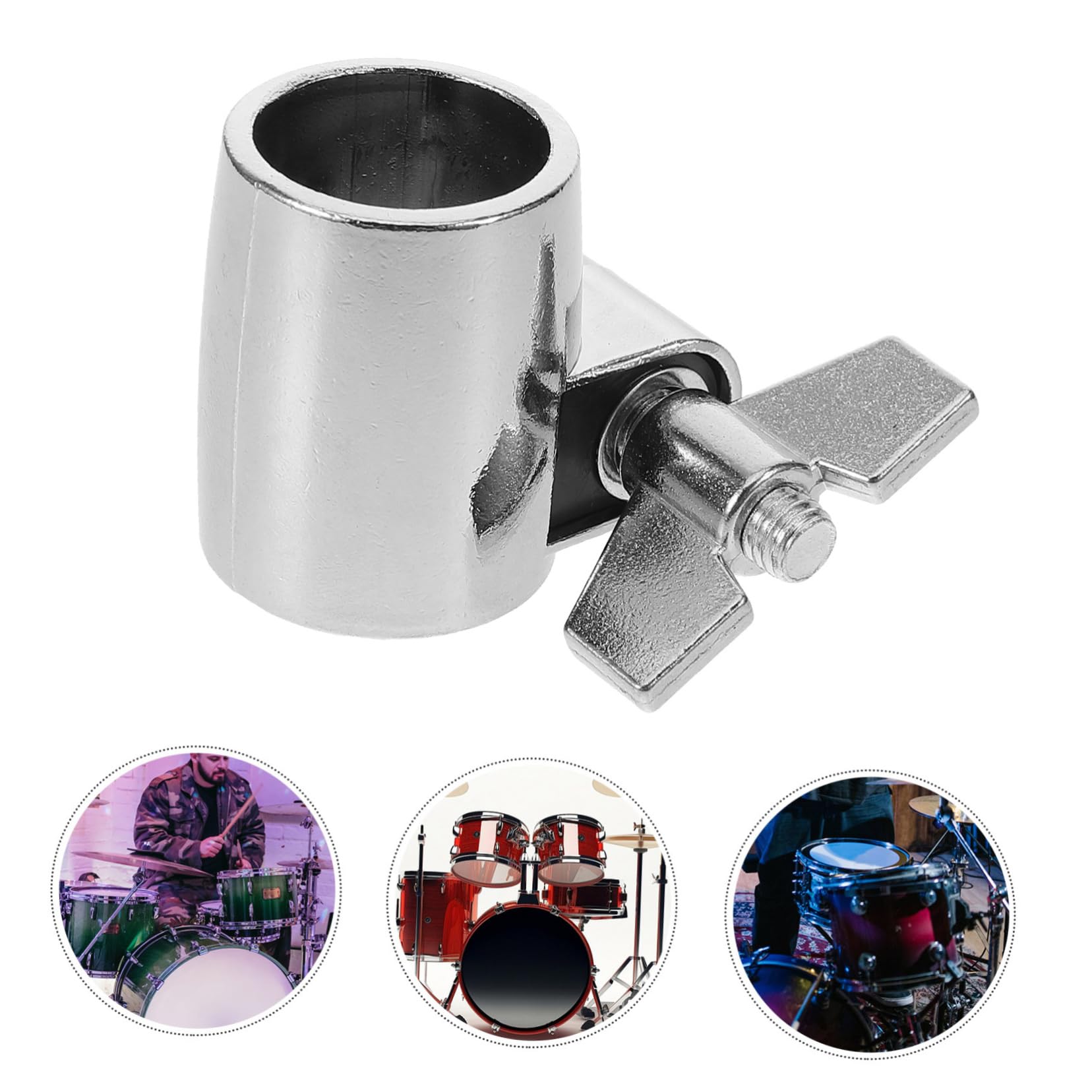 COSMEVIVI Bass Drum Clamp Extension Cowbell Clip Sturdy Zinc Alloy Mounting Bracket