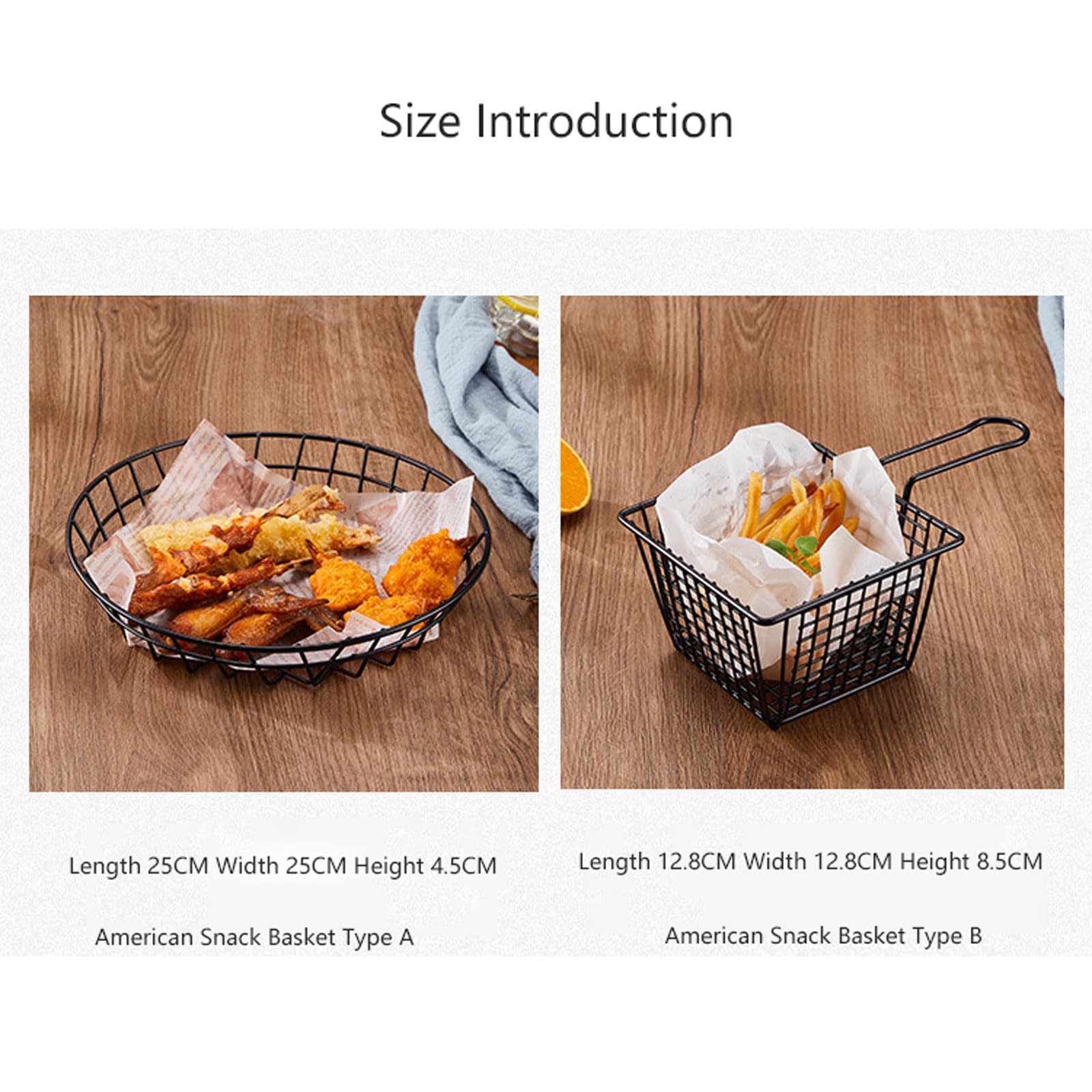 Amazon｜フレンチフライプレゼンテーションバスケット、ワイヤー