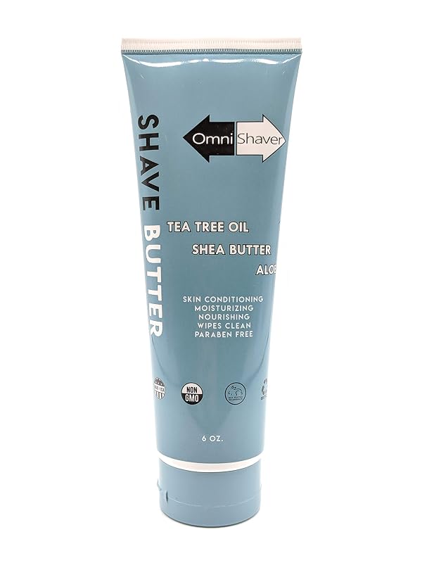 OmniShaver Shave Butter Creme de Barbear com Aloe, Óleo de Melaleuca e Manteiga de Karité, 168 g