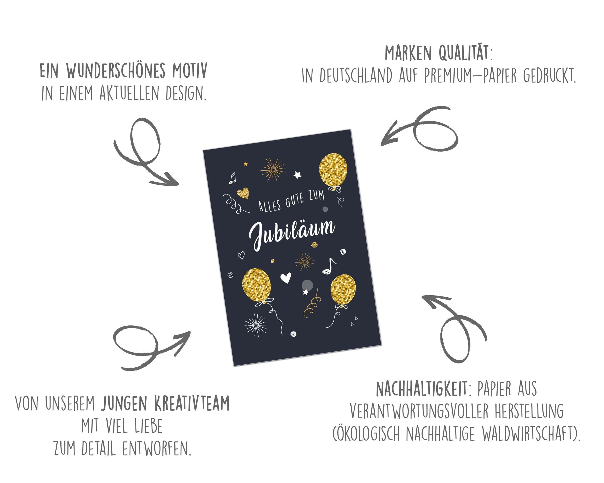 Tarjeta Felicitación Premium A4 Negro Oro Sobre Tarjeta Cumpleaños Premium XXL Negro Oro DIN A4 - Edition Seidel Para Regalos Especiales Felicitación DIN A4 Negro Oro