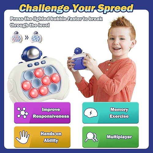 Miniatura 2 de Push Light-Up Pop It Fidget Toys for Kids,Pop It Game,Handheld Games for Kids and Adults,Stress Relief Game Machine,Puzzle Game Machine,Pop Fidget