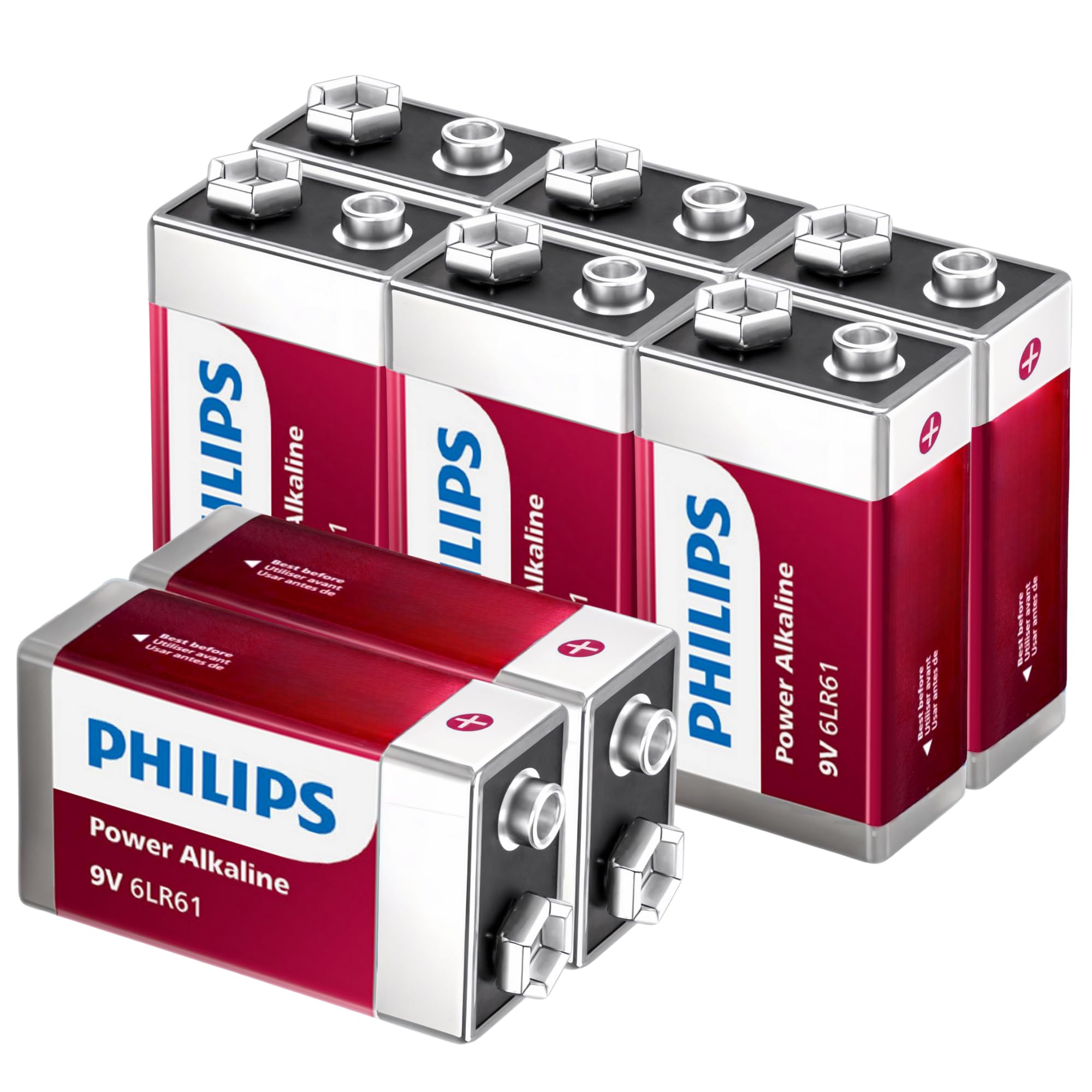 PHILIPS 9 Volt Batteries 8 pack