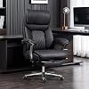Office Chair High Back Ergonomic Executive Office Chair with Wheels, 90-130° Rocking Office Desk Chairs with Lumbar Support, Swivel Task Chairs Black