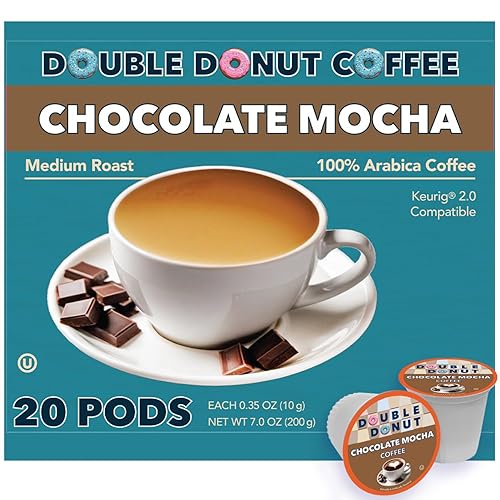Miniatura 146 de Double Donut Coffee Paquete variado – Cápsulas de café reciclables con sabor a una sola porción, 24 unidades para cafeteras Keurig K-Cup