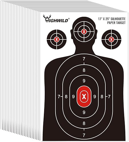 Miniatura 7 de Highwild Papel de silueta para campo de tiro, 17 x 25 pulgadas, adecuado para pistolas, rifles, pistolas de aire, pistolas de aire comprimido