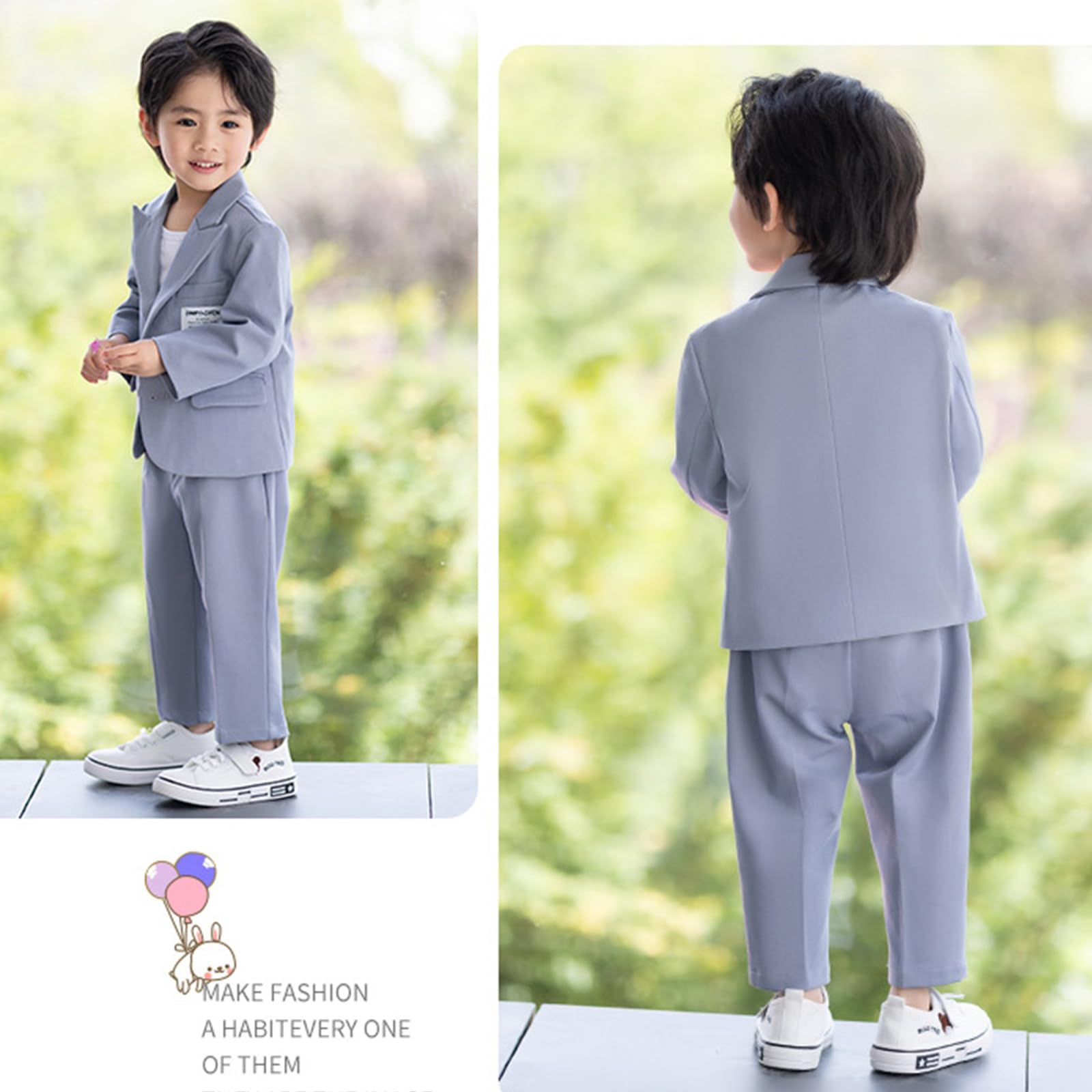 Bekleidungssets für Jungen Sommer set Kinder Freizeitanzug Jungen Business Anzüge Mantel 3 Stück Outfit Set Für Formelle Kleidung Mit Hose Floral Sommer Beachwear Kleidung