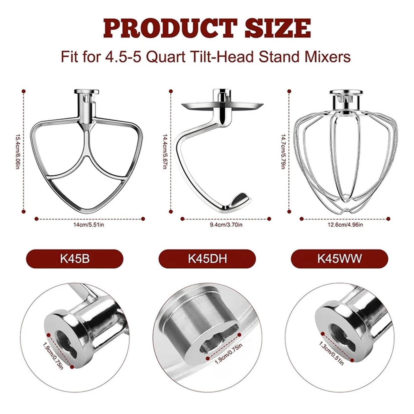 Set mixer, compatibile con KitchenAid, K45DH K45WW K45B