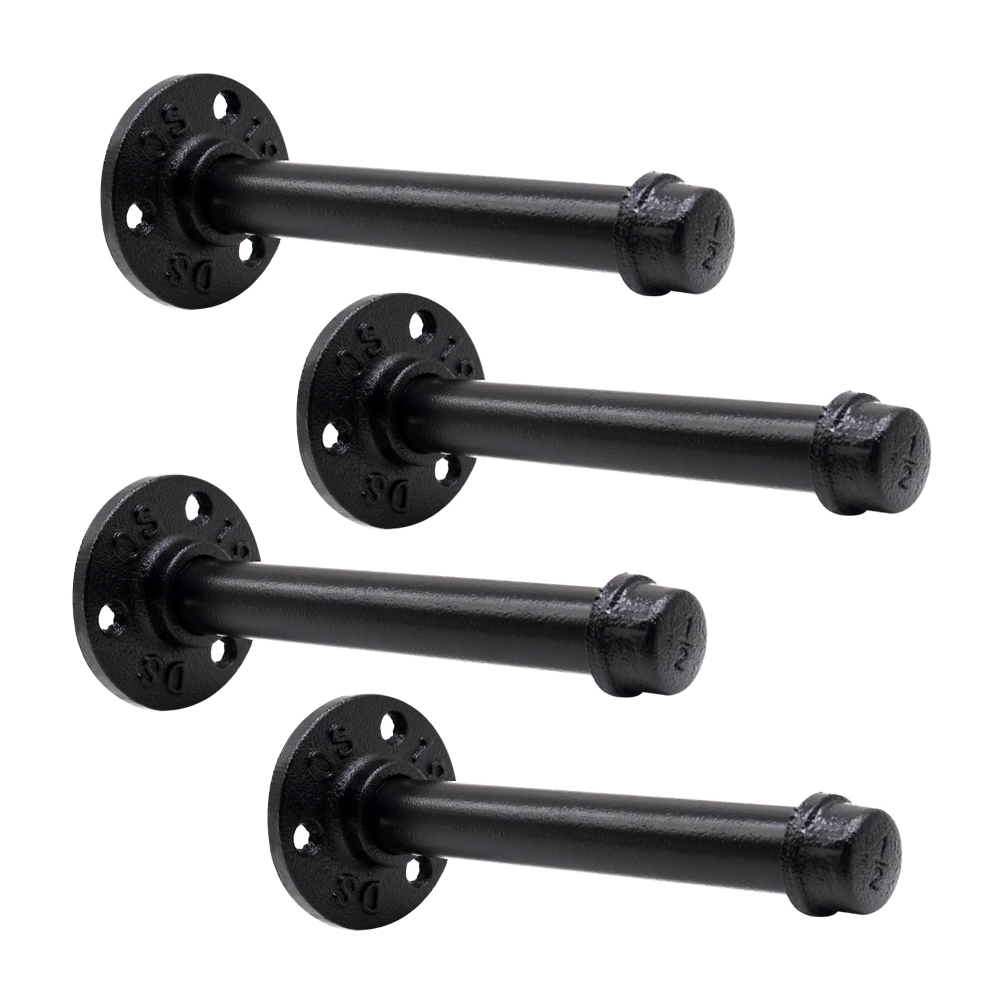 3 4 Industrial Pipe Wall Mounted Clothing Rack Heavy Duty Rustic Vintage Black Metal Garment Bracket Frame Residential