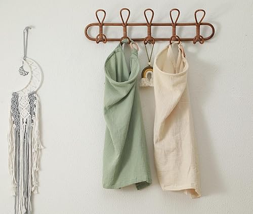 Miniatura 7 de Funda de lactancia de muselina para lactancia materna, transpirable, suave muselina de algodón, delantal y chal con aro de madera para madre,