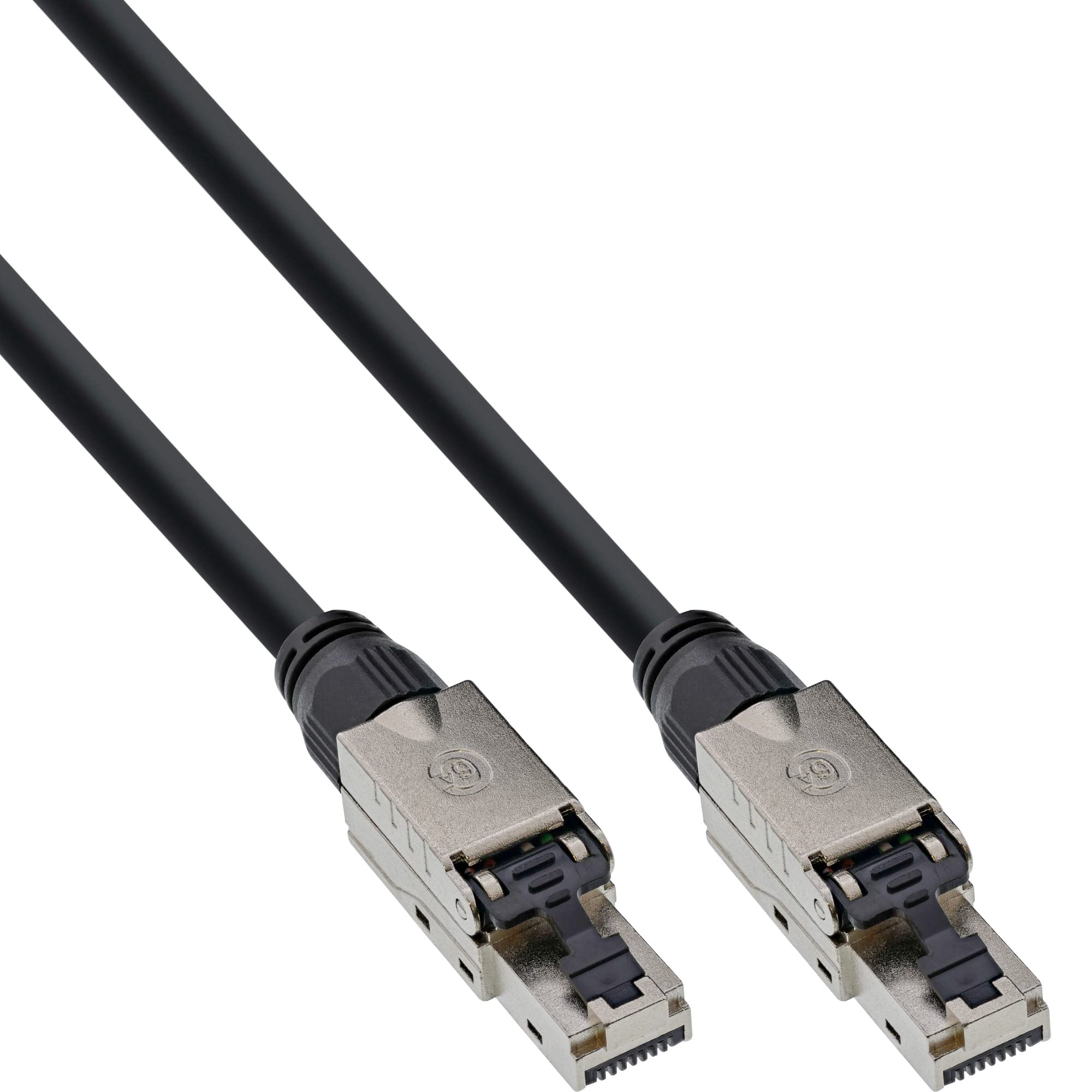 InLine® Cavo patch U/UTP Cat.6A Senza alogeni AWG23 Rame Nero 70 m