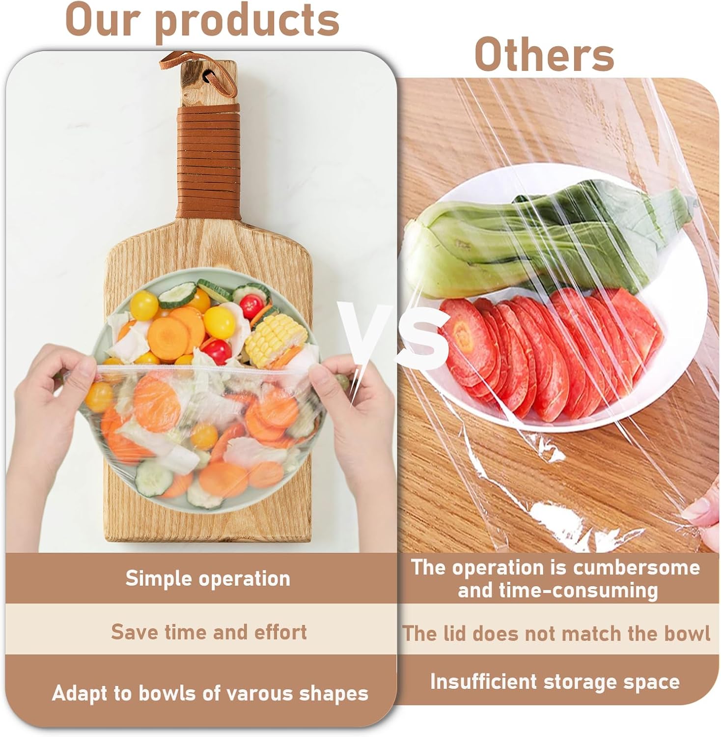 Plastic Bowl Covers - Food Covers,Shower Caps for Sourdough Bread