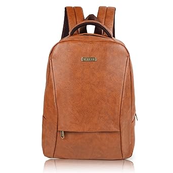 Veneer PU Leather Casual 23L Trendy Travel Office Laptop Shoulder Daytrip College Business Backpack For Unisex