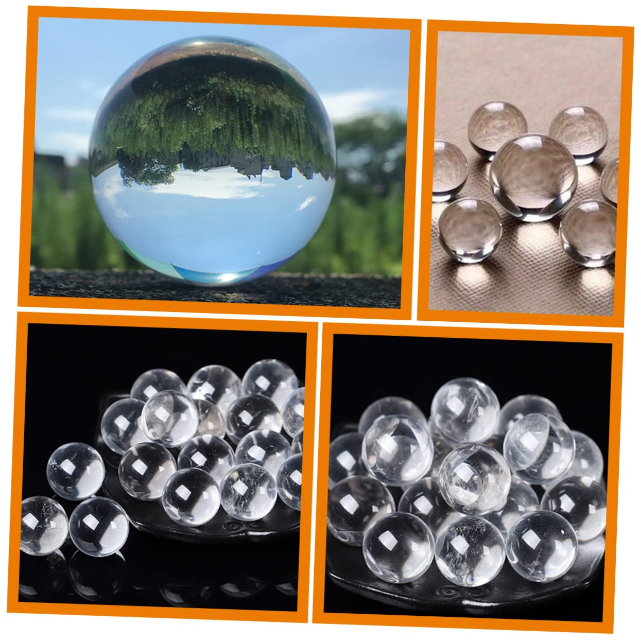 FRCOLOR Lot de 3 balles de massage rondes en cristal pour les mains - Balles de massage pour les mains - Balles d'exercice pour les mains - Balles rondes en jade - Ballon de handball - Ballon de sport