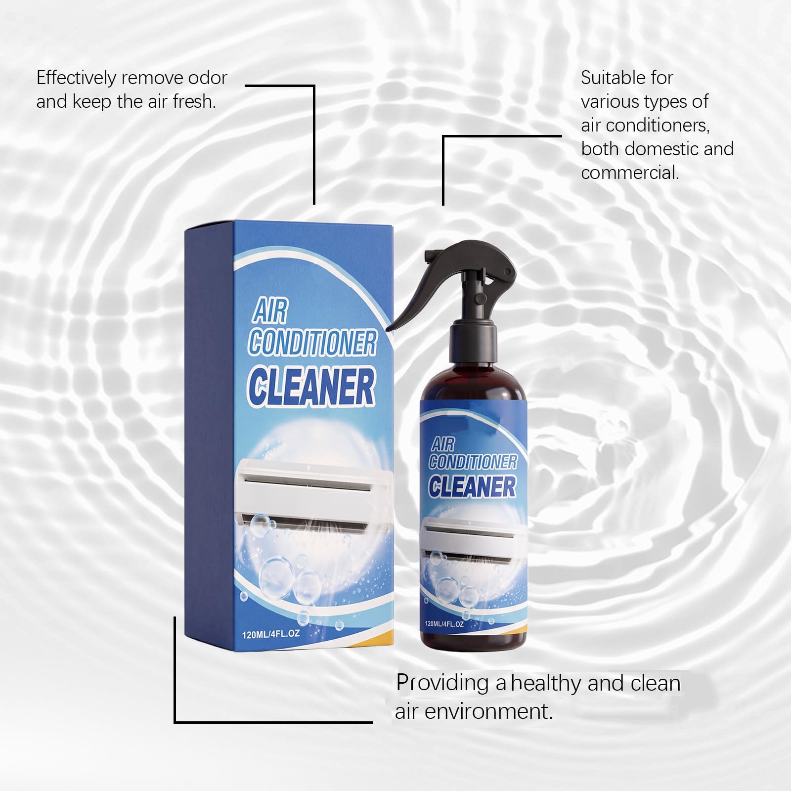 Klimaanlagen-Reinigungsschaum, No-Rinse Air Conditioner Cleaner Spray, Mehrzweck-Schaumspray, Verdampfer & Kondensator Spulen Reiniger, hebt Schmutz und Dreck von innen heraus (5PCS)