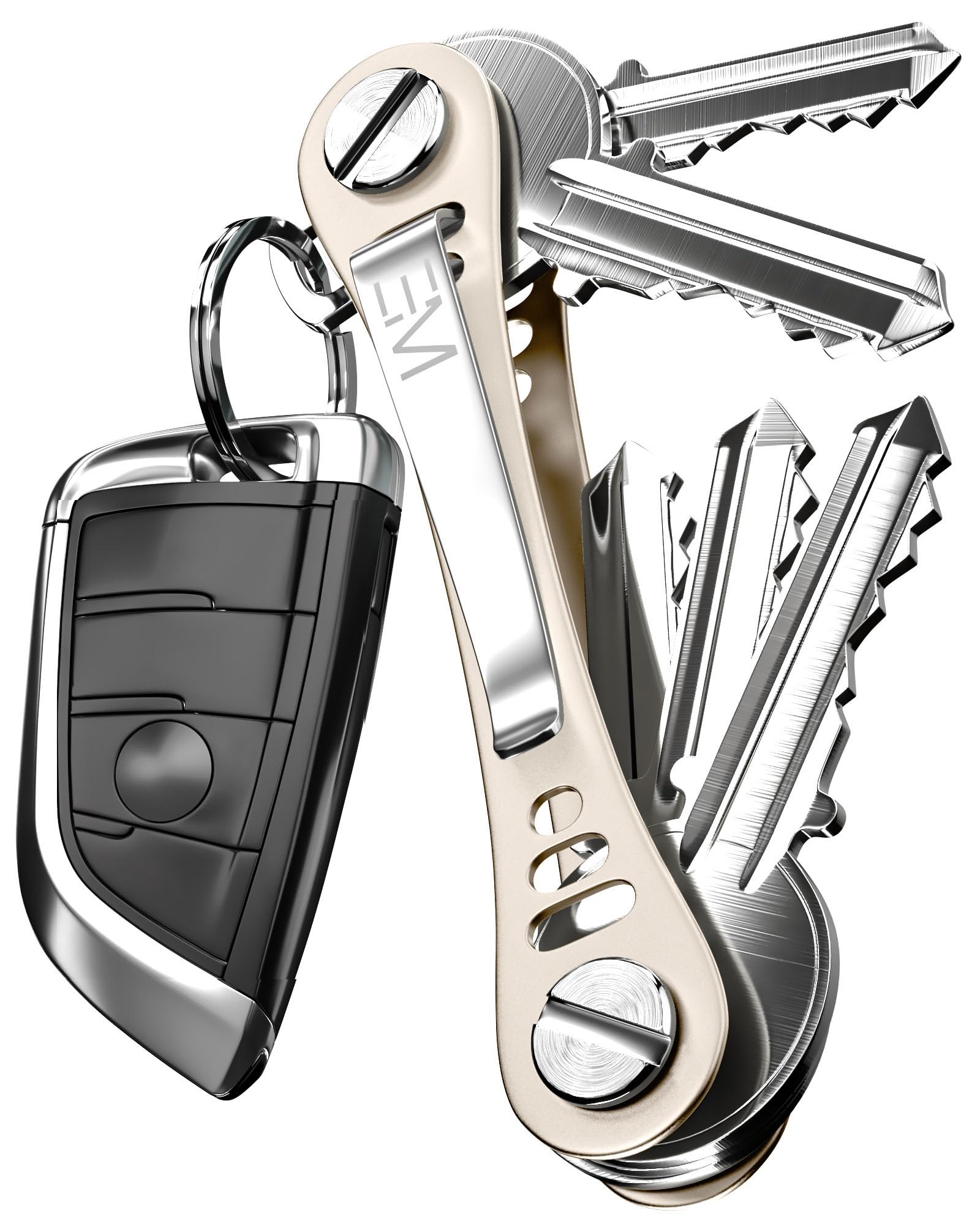 EM Premium ProductsCompact Key Holder - Pocket Key Organizer - 14 Keys Key Bar