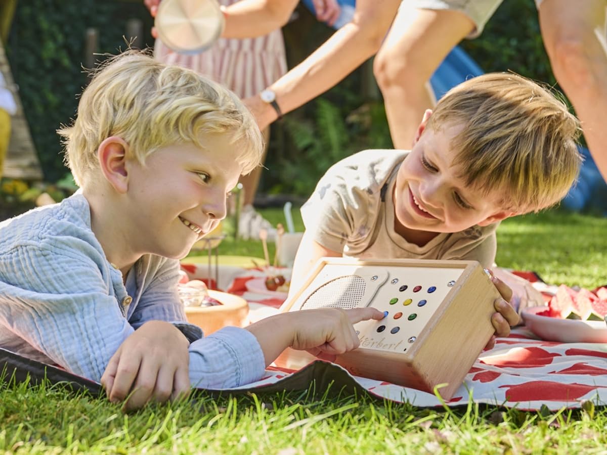 hörbert 3.0 für Kinder + deutsche Inhalte. Mit 9 Playlists, SD-Card, Mikrofon und USB-C Ladeanschluss: Internet-Radio, Podcast-Player, MP3-Player und Bluetooth Lautsprecher