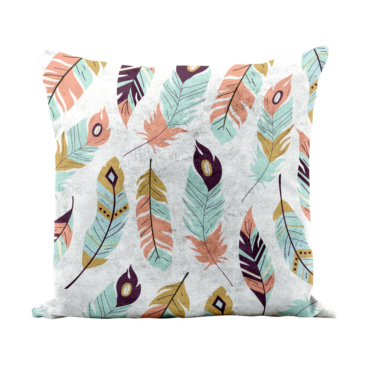 Coussin similicuir blanc de prestige style bohème ésotérique