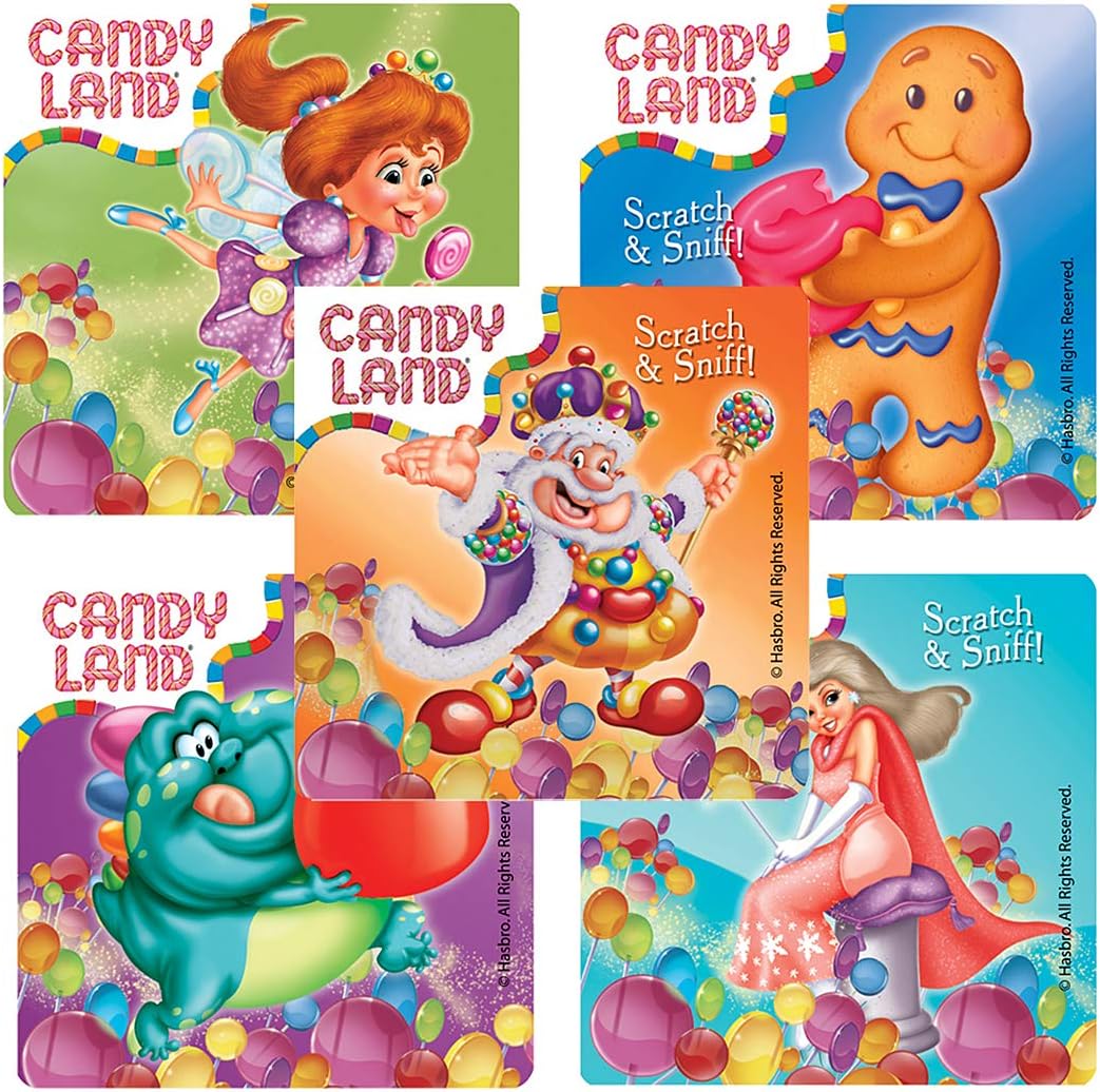 Candy Land Scented Stickers - Party Favors - 50 per Pack