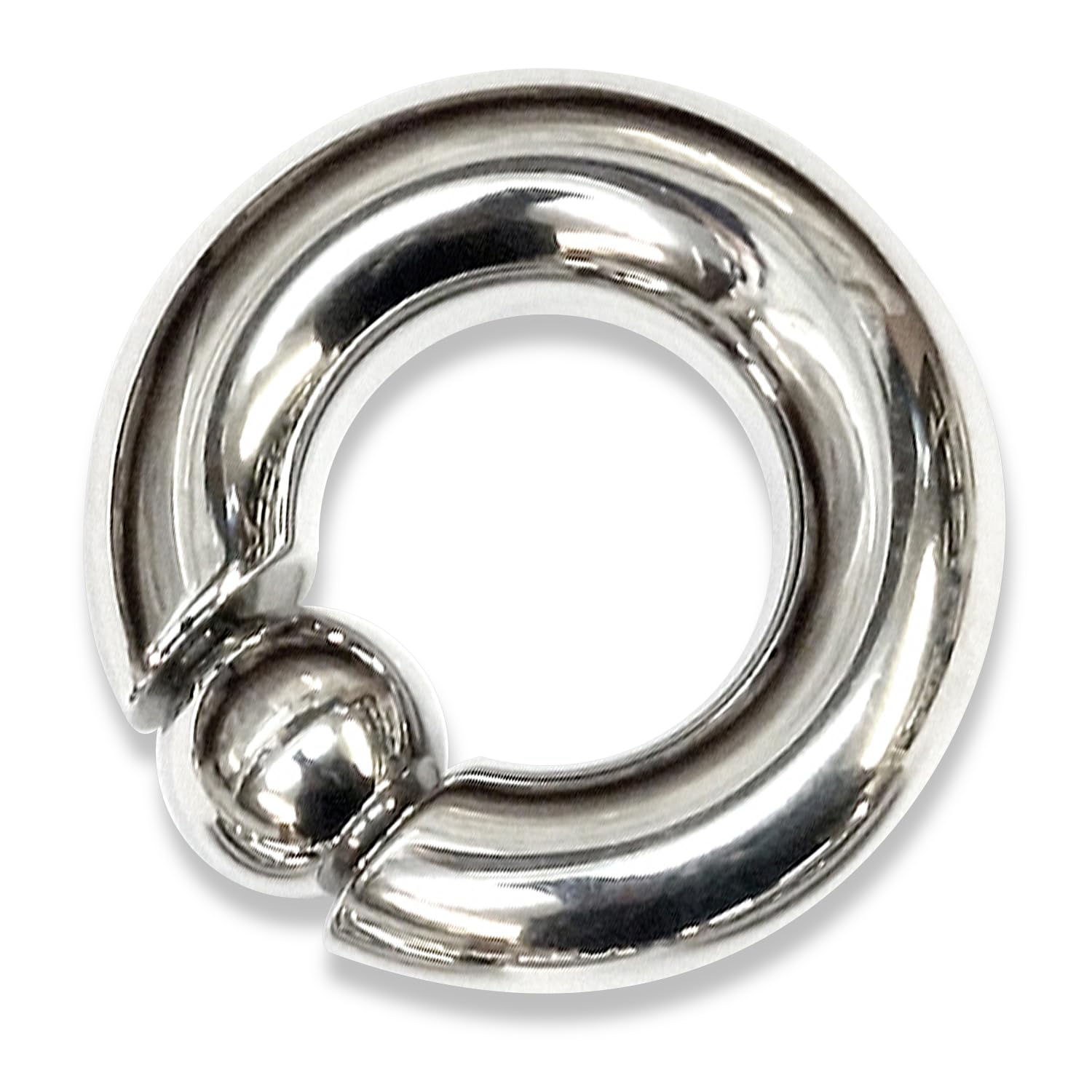 Titan Septum Piercing BCR Captive Bead Hoops Spring Ball Closure Ring 8G bis 00G Körperschmuck für Nase, Ohren, Intim, British Standard Zertifiziert vom Sheffield Assay Office, 1G (7.0mm) x 15mm (19