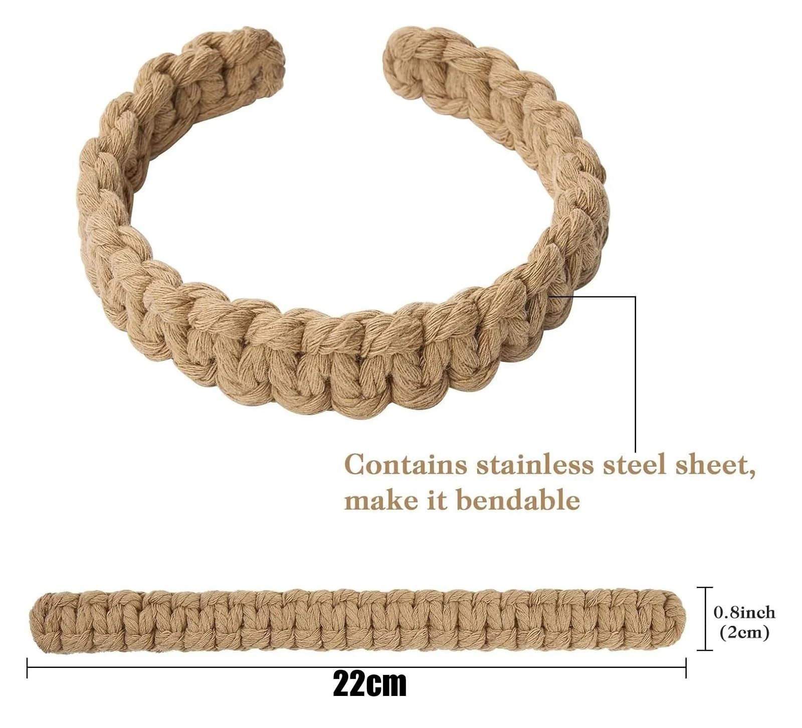 Embrasse pour Rideaux Embrasses de Rideaux en Jute tressé, Corde décorative, tissée, à Suspendre, for la Maison(Grey-16PCS)