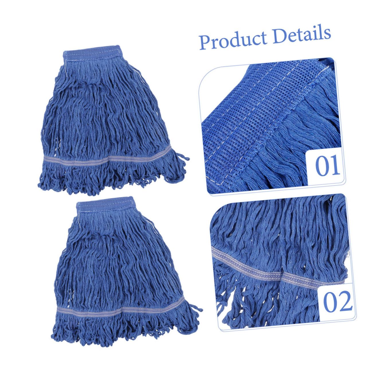 Mobestech 2 Pezzi Testa Ricambio per Mop Assorbente Acqua Accessorio per Pulizia Testa per Mop Facile Installazione e Ottimi Risultati Pulizia