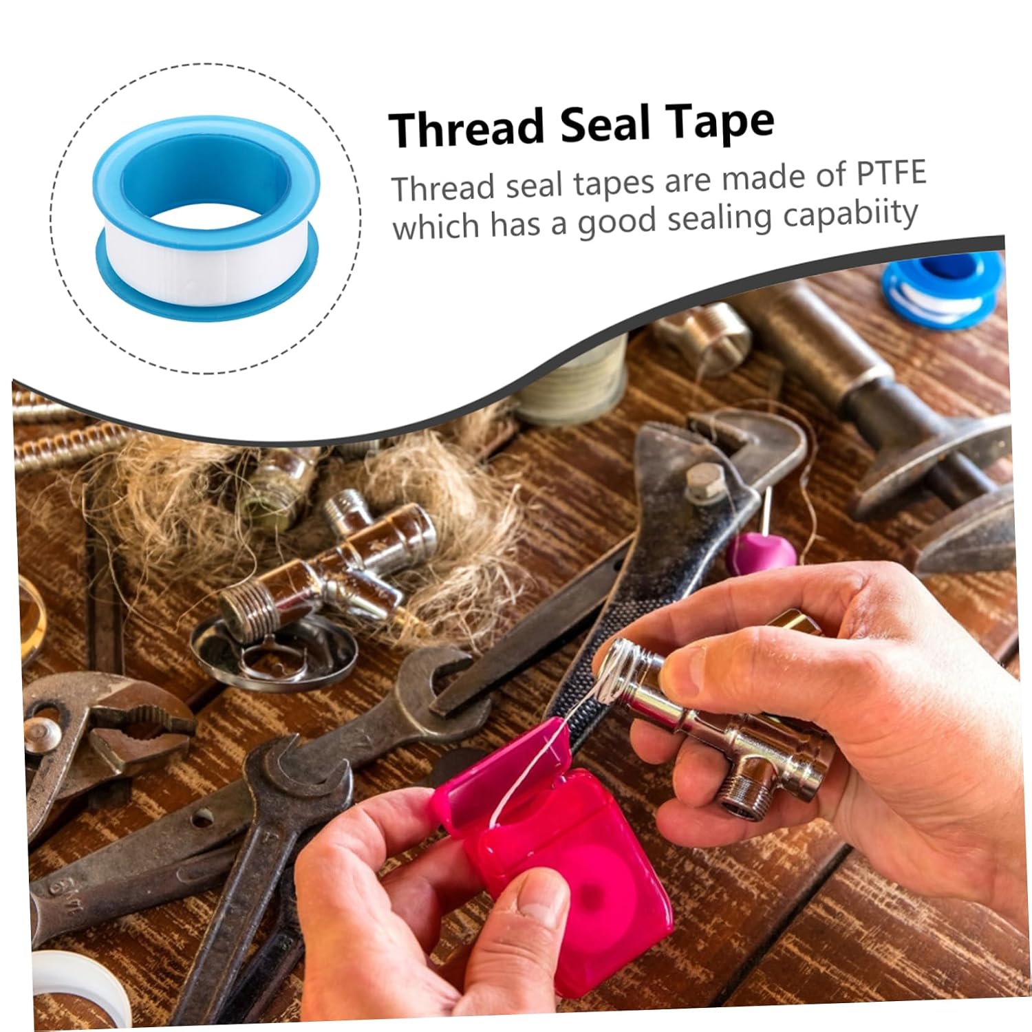 30pcs PTFE Thread Seal Tape Tape for Plumbing Air Fitting and Pipe Sealing for Home and Professional Use
