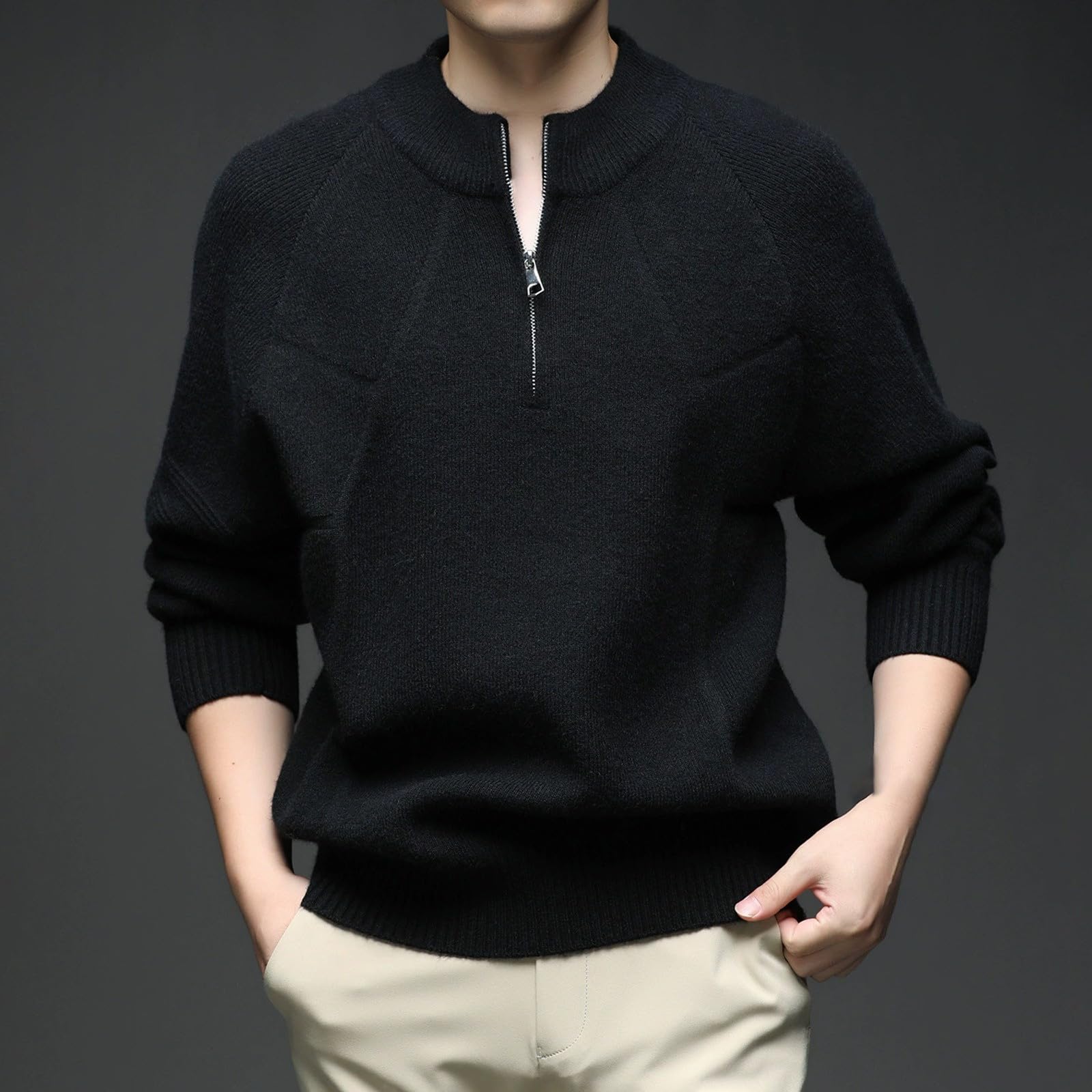 Grobstrickpullover, Mantel, langärmelig, Rundhalsausschnitt, übergroß, weich, warm, Winterpullover, Oberteil, bequem, modische Oberbekleidung