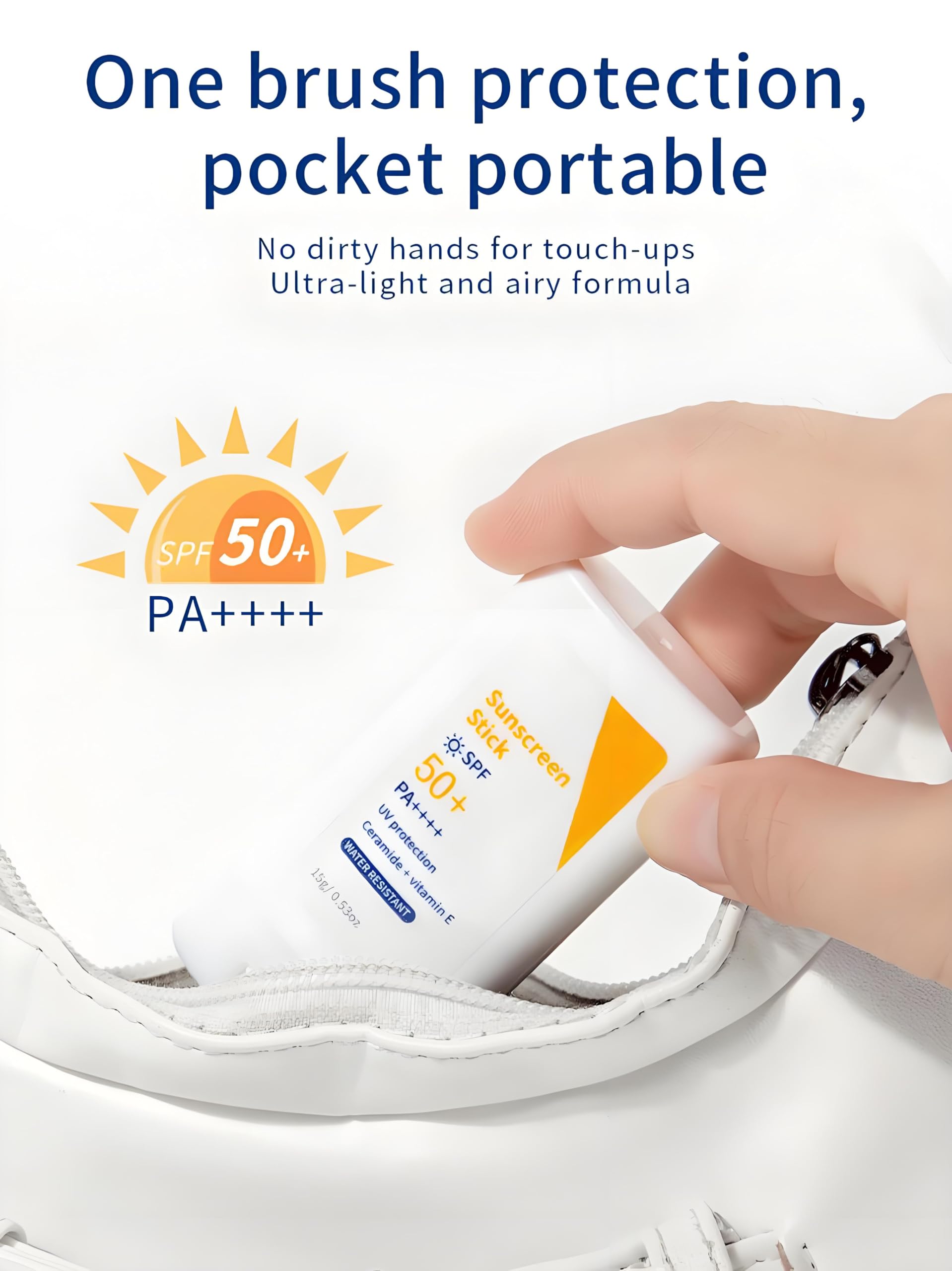 Sunscreen Stick, Face Sun Cream D, 1.5 g (Pack of 10) - Image 3