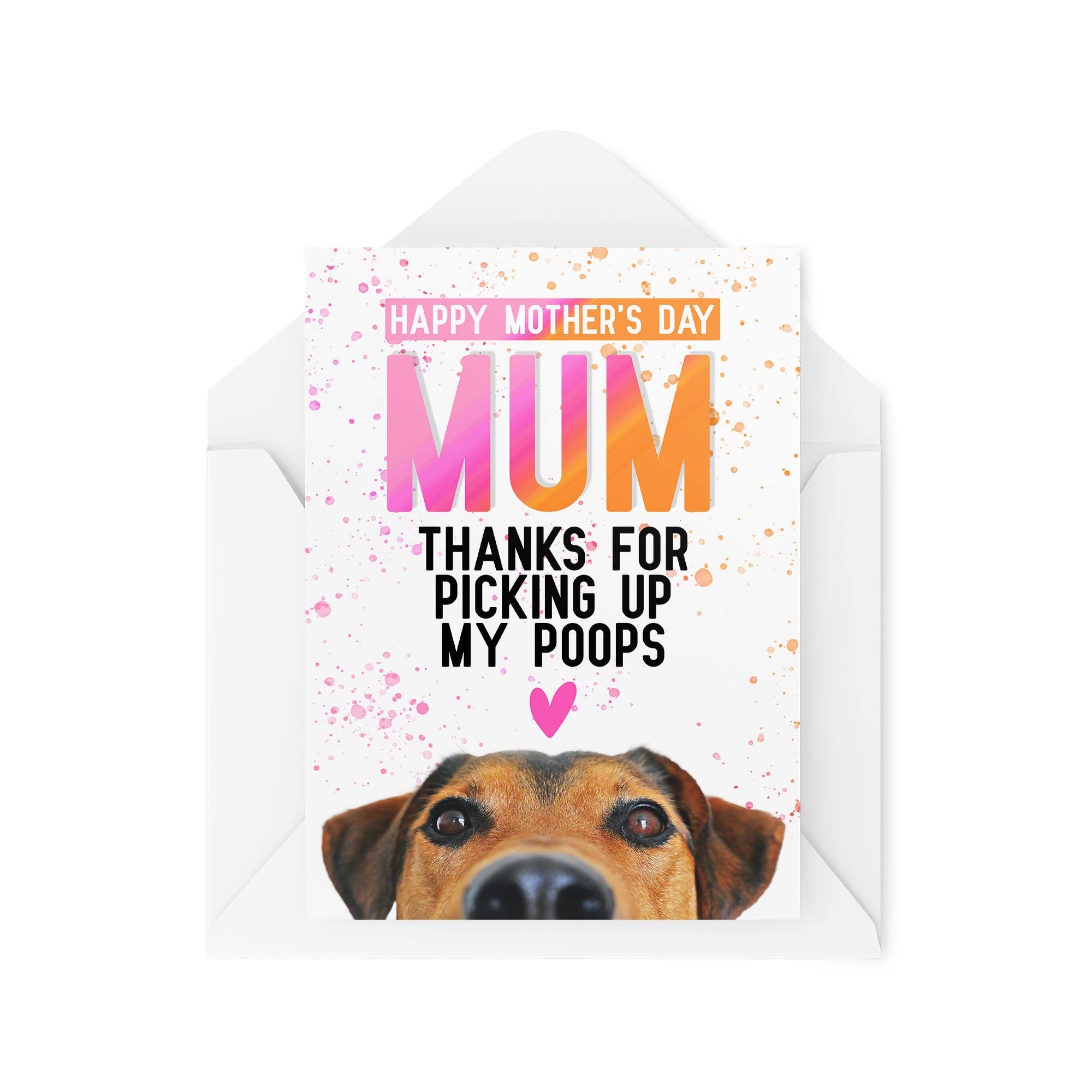 Funny Mother's Day Cards | From The Dog For Her Parent Mum Love Mummy Banter | Thanks For Picking Up My Poop | Daughter Son Pets | CBH882