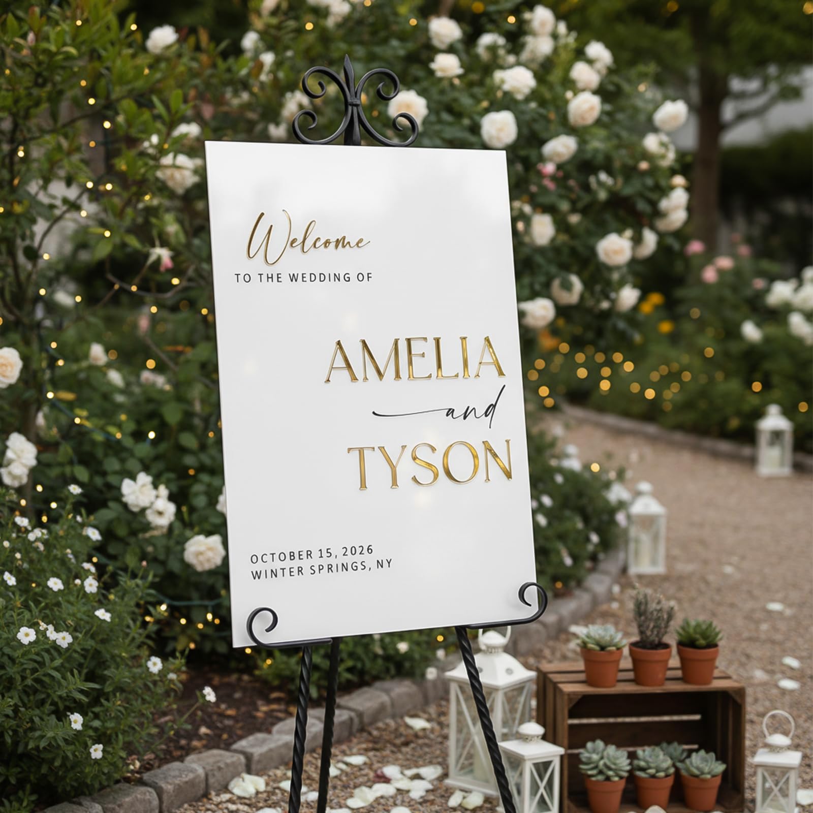 MinIeoh Custom Acrylic Wedding Welcome Sign