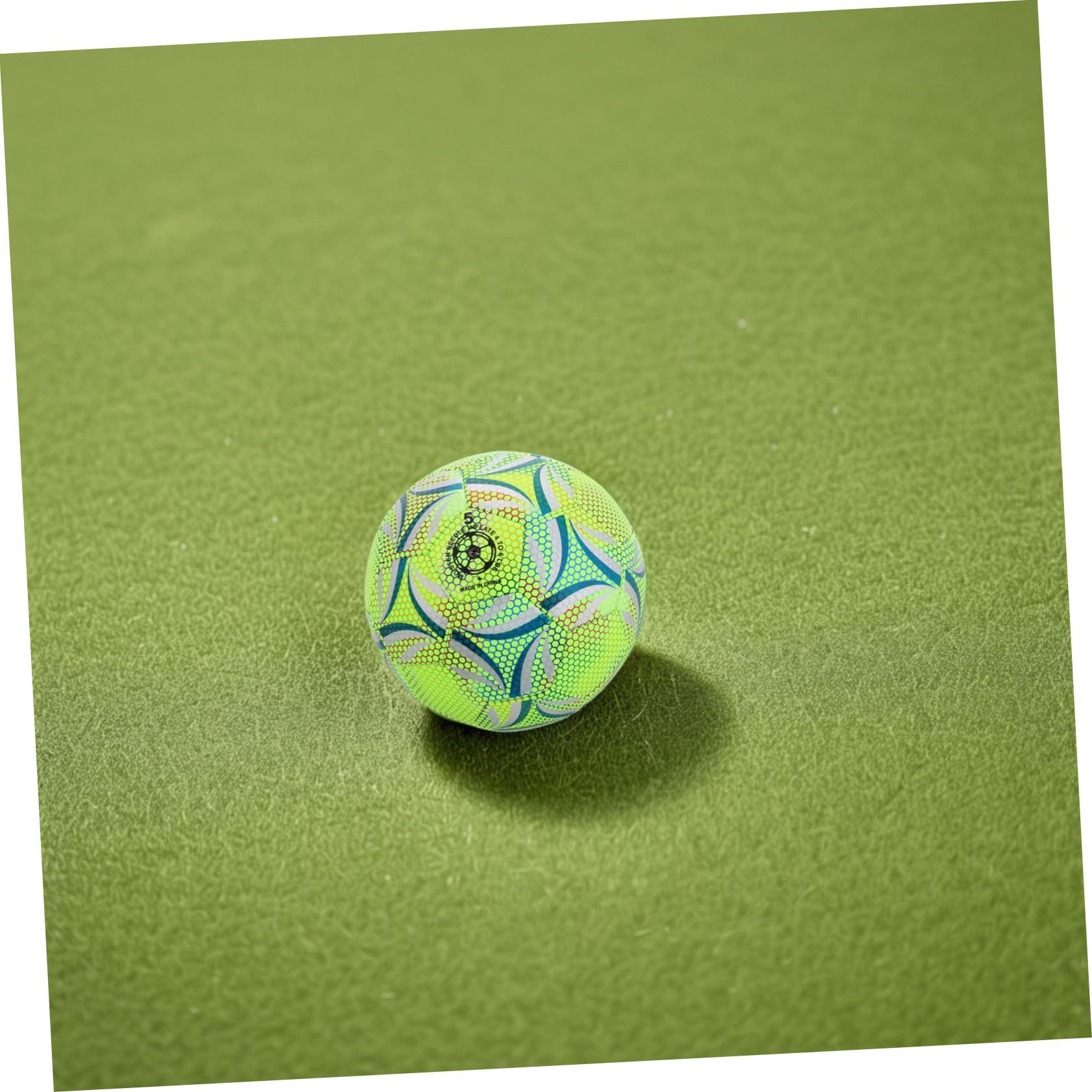 Pallone da Calcio Fluorescente Standard per Adulti e Ragazzi Resistente e Cucito Macchina per Allenamenti Diurni e Notturni su Campi di Calcio