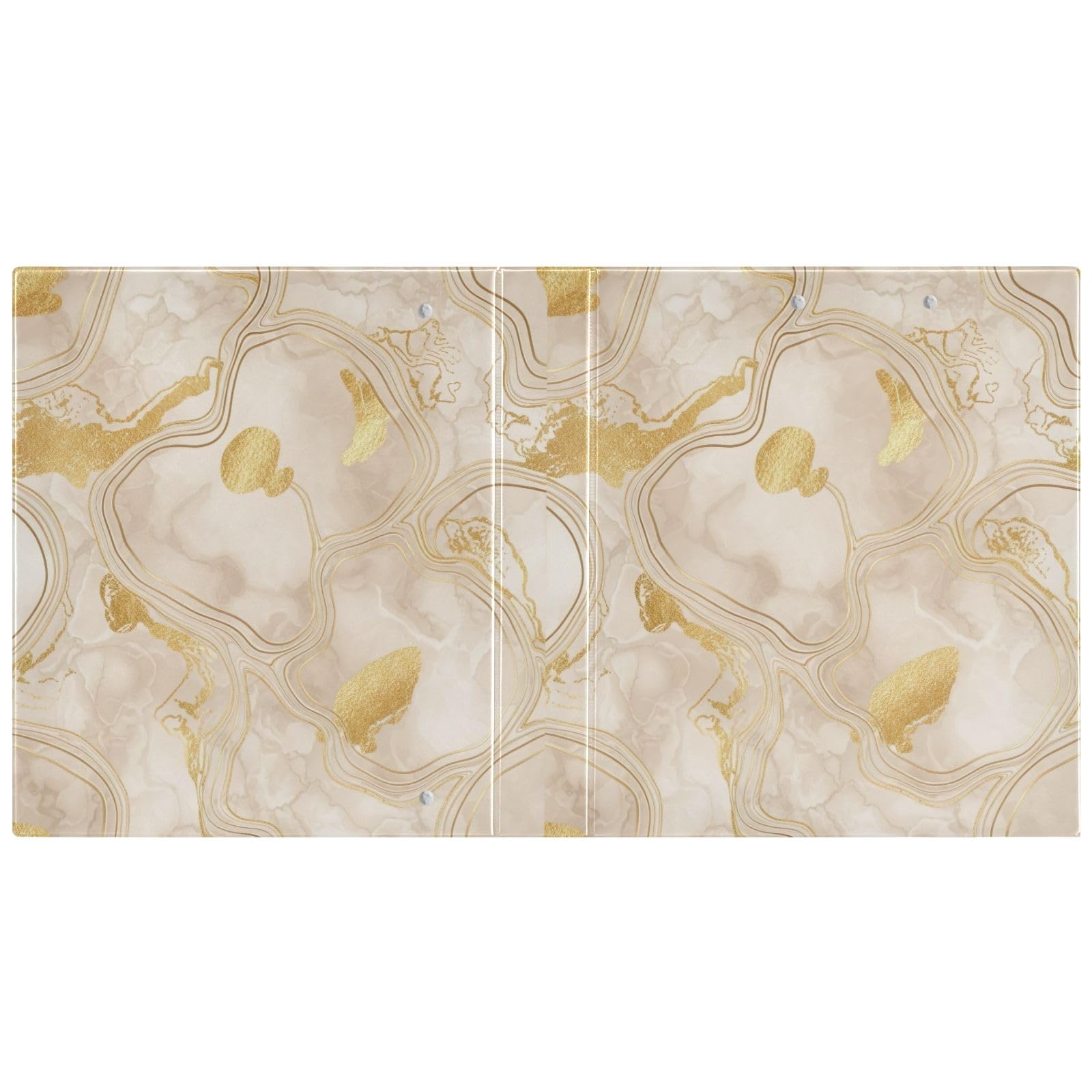 Raccoglitore a 3 anelli, confezione da 2, beige marmo con portablocco, grandi raccoglitori a 3 anelli, per scuola, università, ufficio
