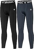 GGradual Boys' Thermal Compression Pants - Youth Fleece Base Layer Leggings for Basketball, Soccer & Winter Sports