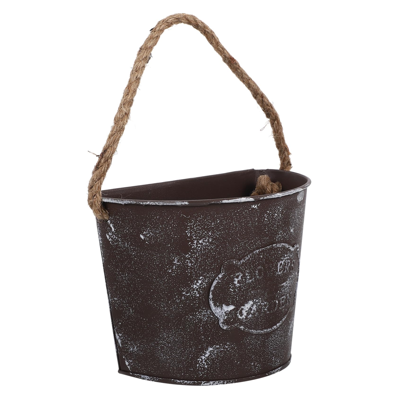 Pots de fleurs muraux en fer suspendus avec corde pour décoration balcon et intérieur design