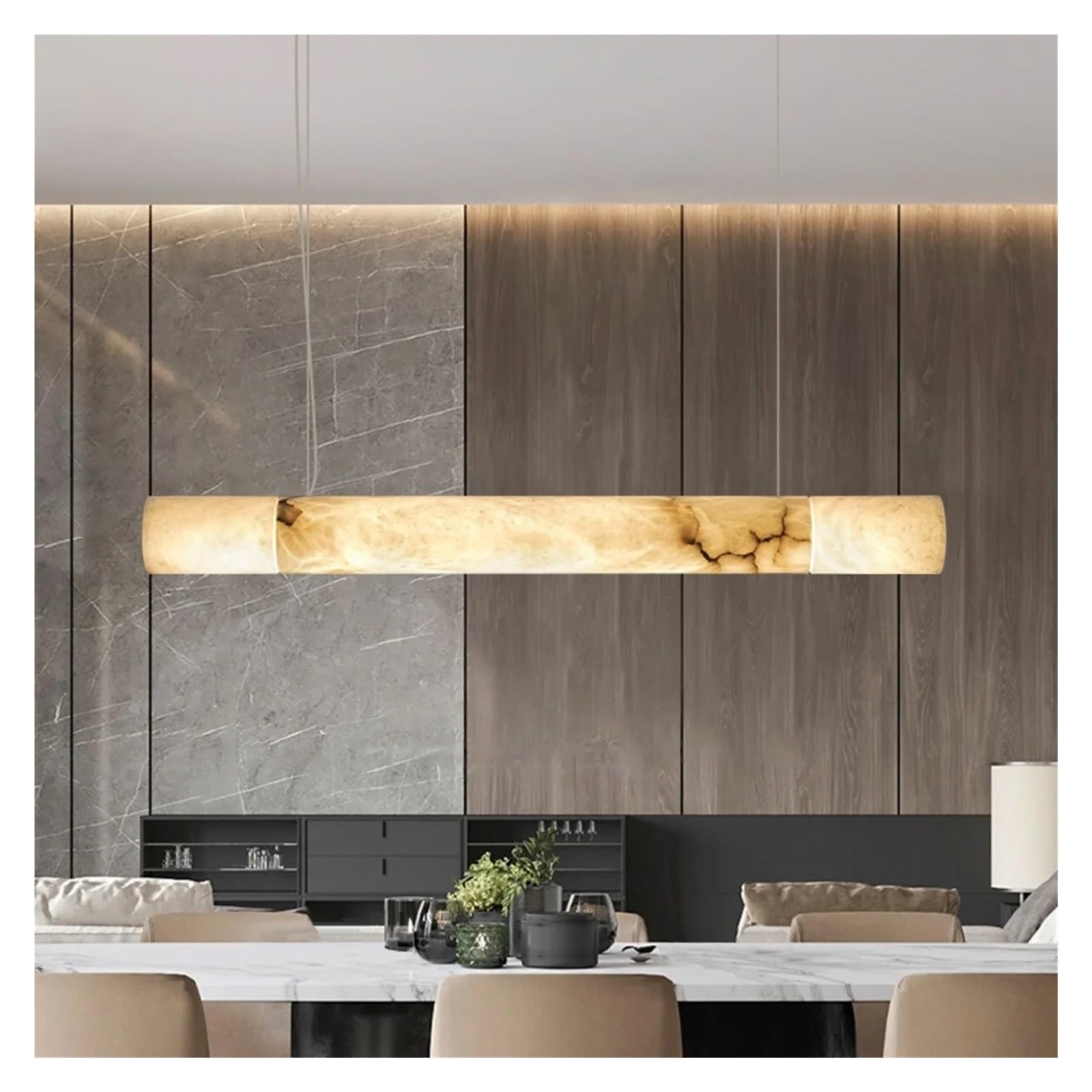 Modern Marble Pendant Lights Linear Kitchen Island Decor Light