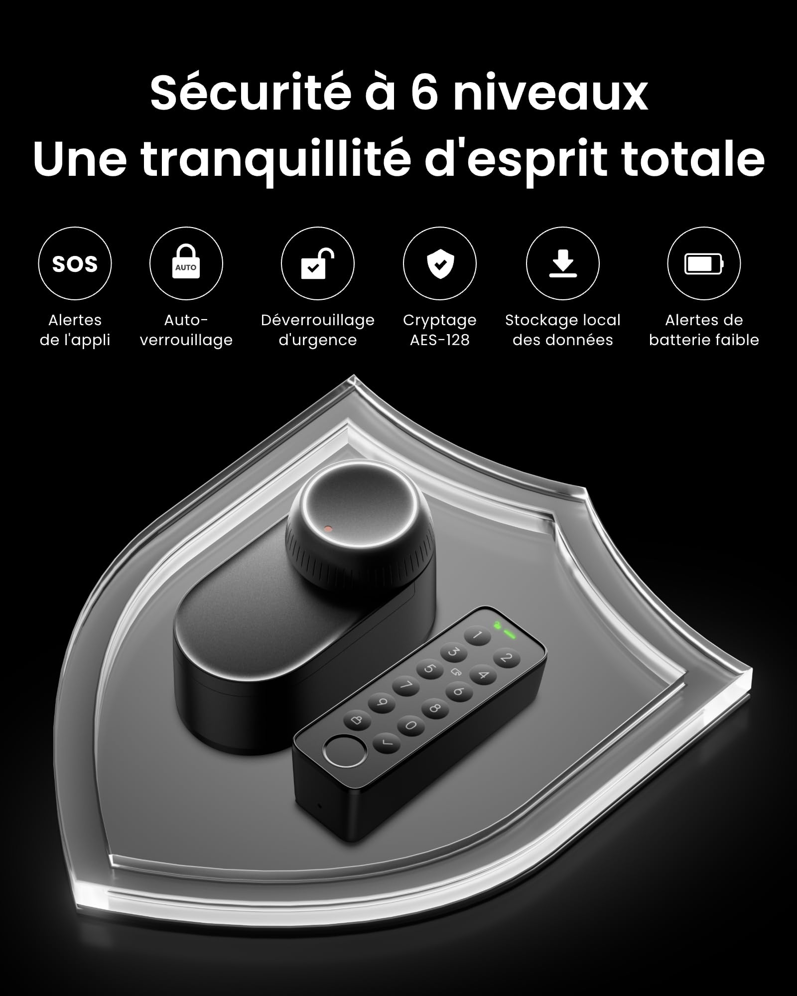 SwitchBot Serrure Ultra WiFi connectée avec écran Tactile de Keypad, Verrouillage de Porte à Empreinte Digitale, Verrouillage de Porte Intelligente, Système à Triple Alimentation