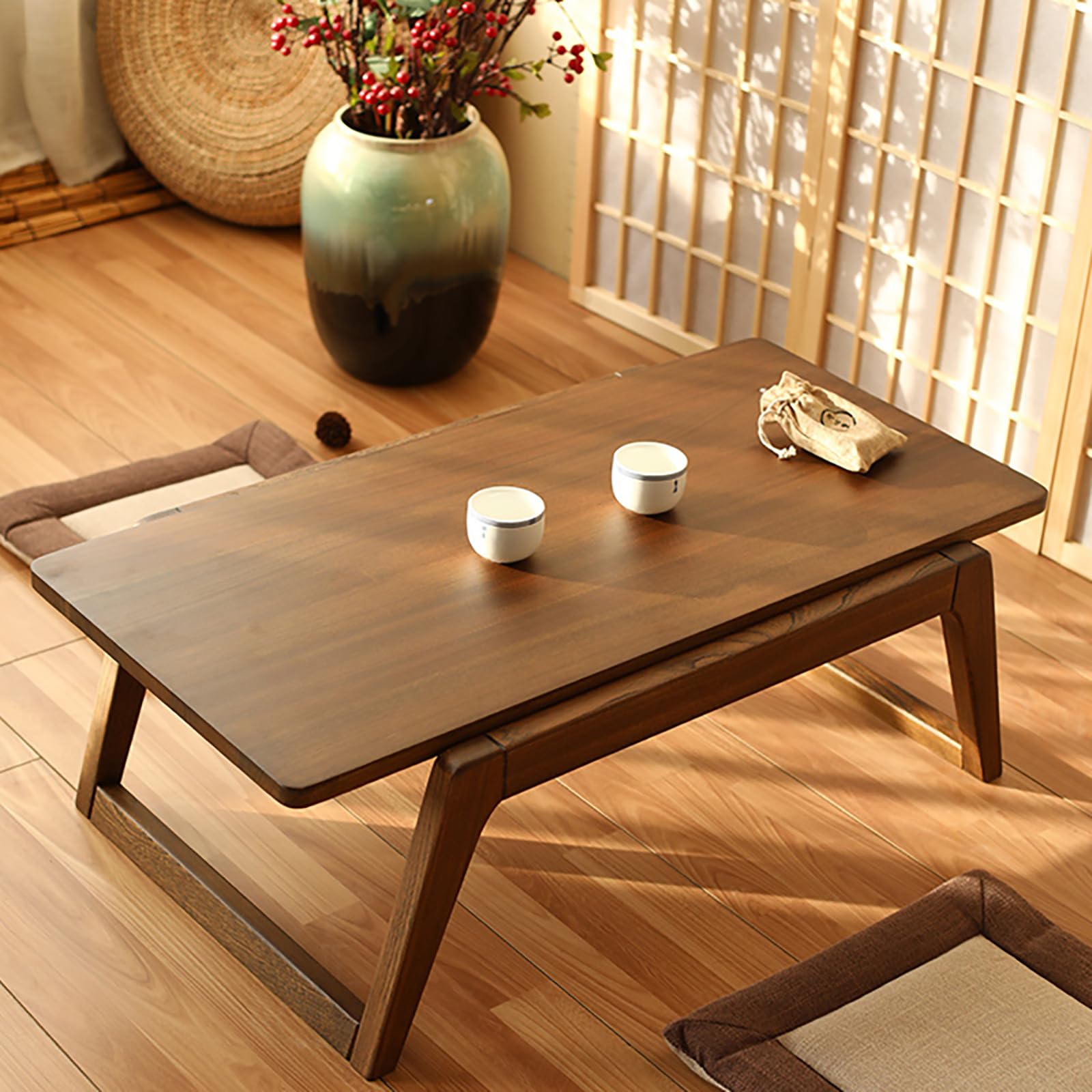 Amazon.com: FZYUAN Wood Coffee Table with Cushions Rectangle