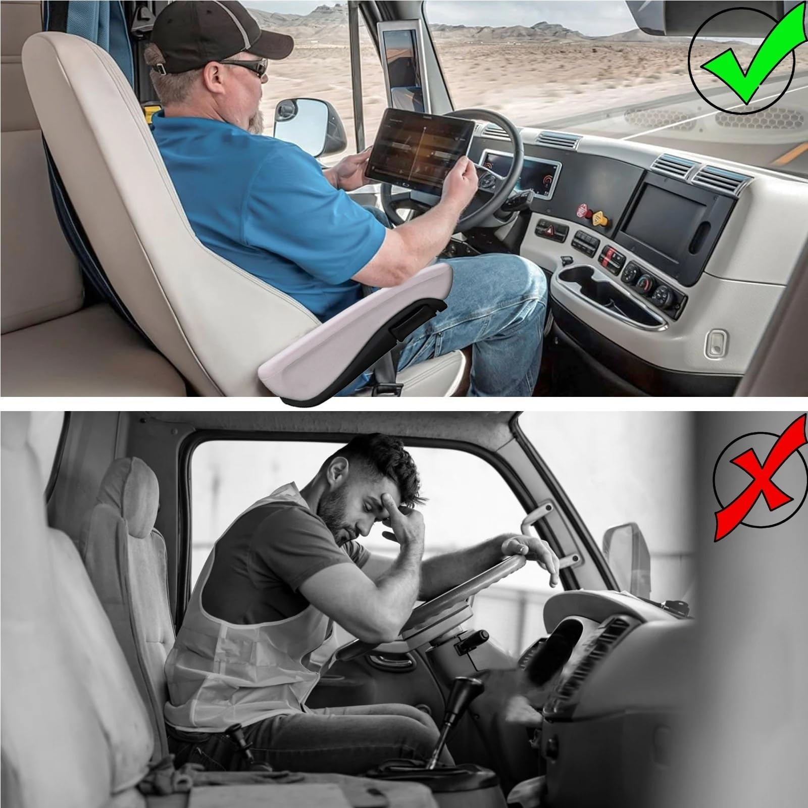 Bandeja de Silicona para Consola Apoyabrazos ajustable y resistente al desgaste, Compatible con coches, camiones, autocaravanas y camionetas.(Left hand black)