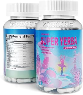 Zooone Super Yerba Mate Capsules-Yerba Brain Formula with Lion's Mane-Gut Health, Focus, Memory, Energy Supplement, Yerba Mate Tea Alternative with Natural Caffeine-120 Capsules
