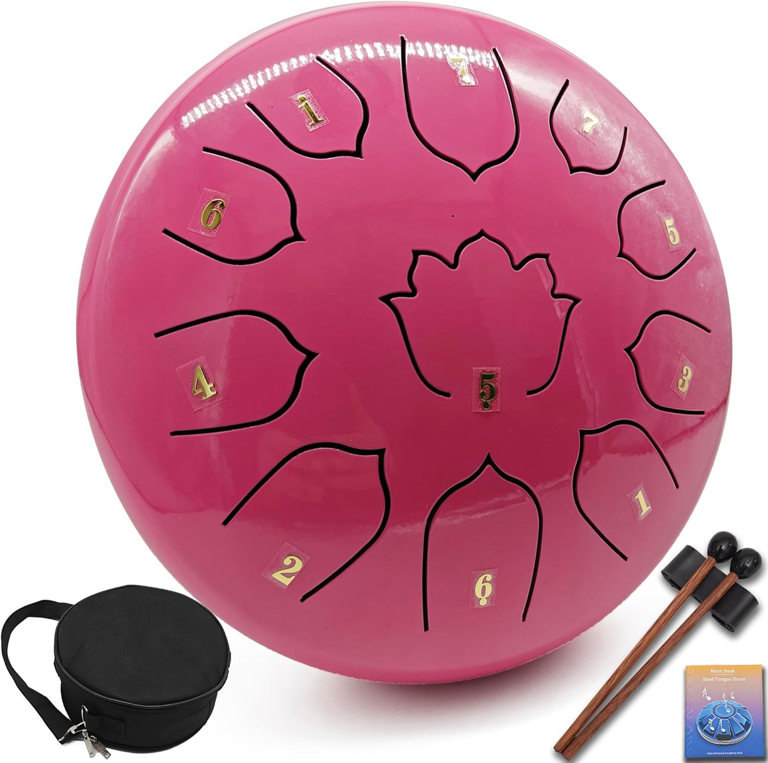 Steel Tongue Drum 8.5 Inch 11 Notes – Perfect for Yoga, Meditation & Relaxation – Music Gift for Family & Friends