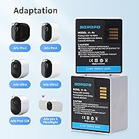 Vista 2 de Paquete de 2 cargadores duales de batería A-4A y pantalla LCD, para Arlo A-4, Arlo Pro 5 / 5S, Pro 4, Pro 3, Ultra, Ultra Plus, Ultra2, Ultra4K UHD