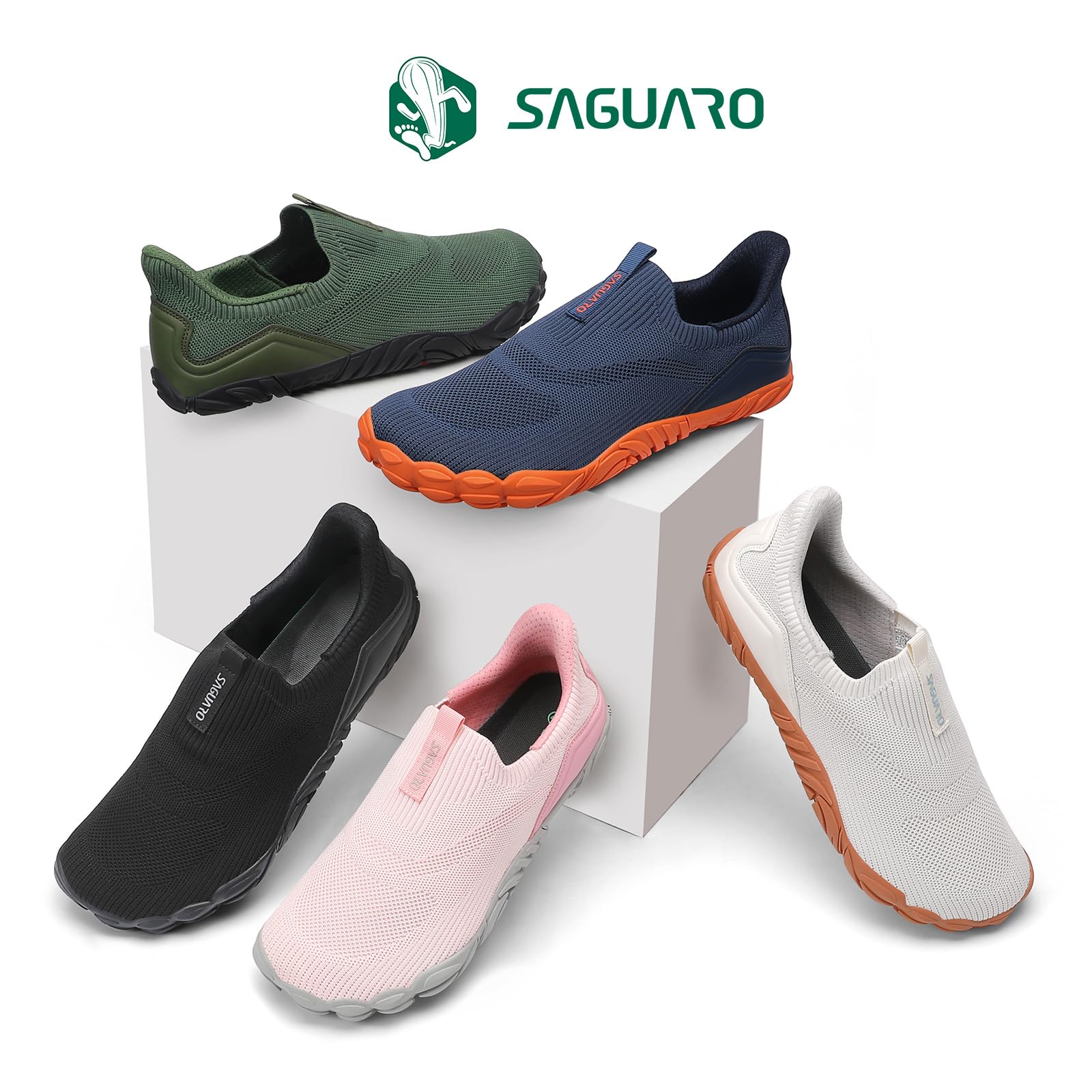 Saguaro Unisex Zapatos Barefoot Slip-On de Cinco Dedos – Calzado Minimalista para Uso Diario, Caminar, Gr.36-48 — view 7