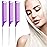 Rat Tail Steel Pin Teasing Combs Set: 3 Pack Hair Styling Combs for Parting and Teasing All Hair Types (Purple)