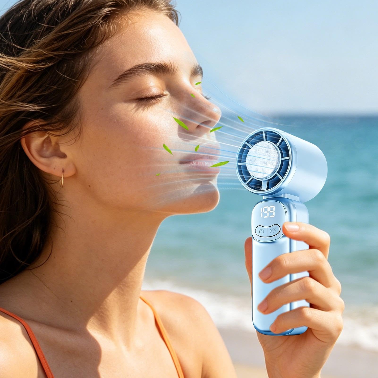 Potente ventilatore portatile a batteria ricaricabile a 199 velocità