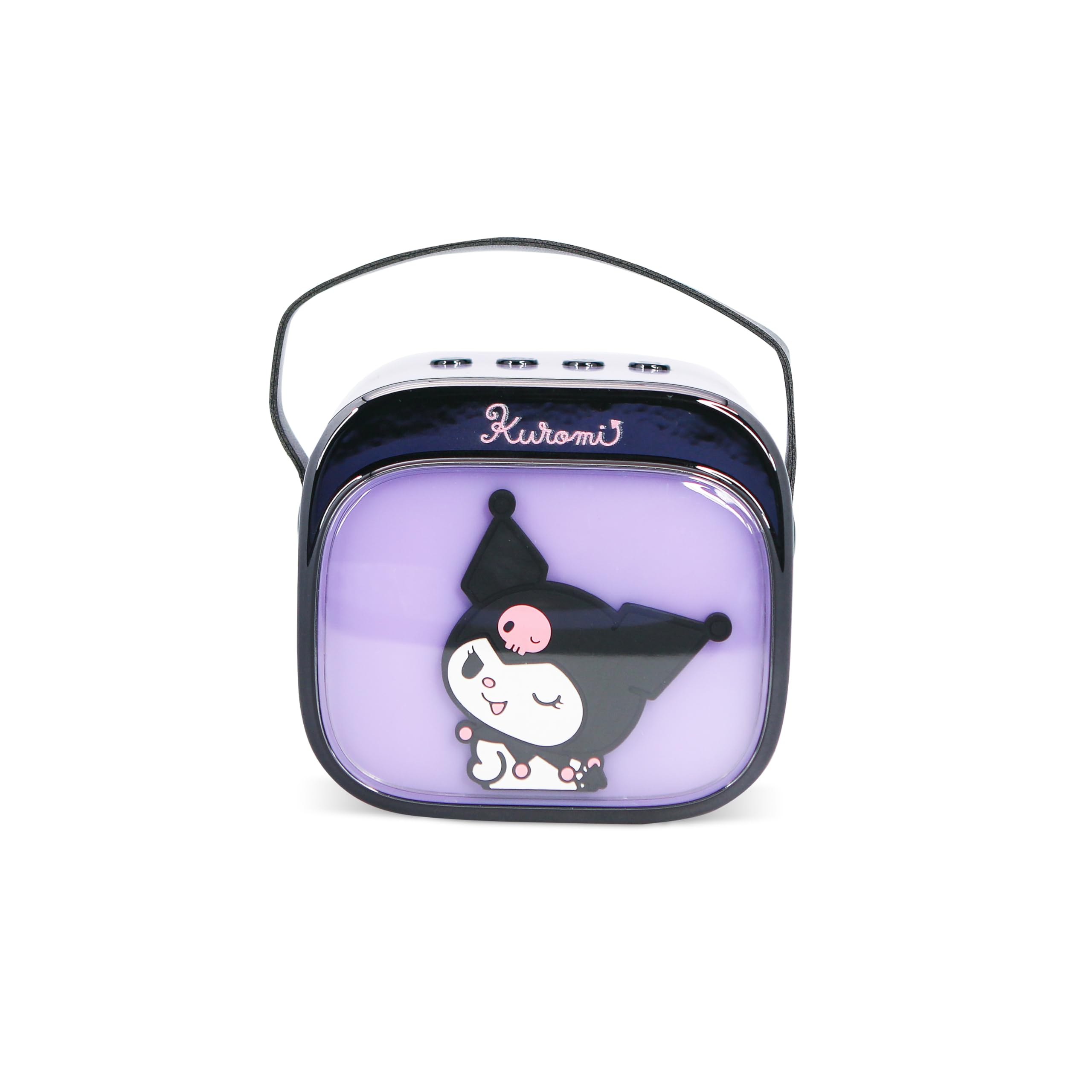 Altavoz DE Karaoke INALÁMBRICO con MICRÓFONO Y Luces LED Kuromi Compatible con Cualquier Fuente DE Sonido Bluetooth