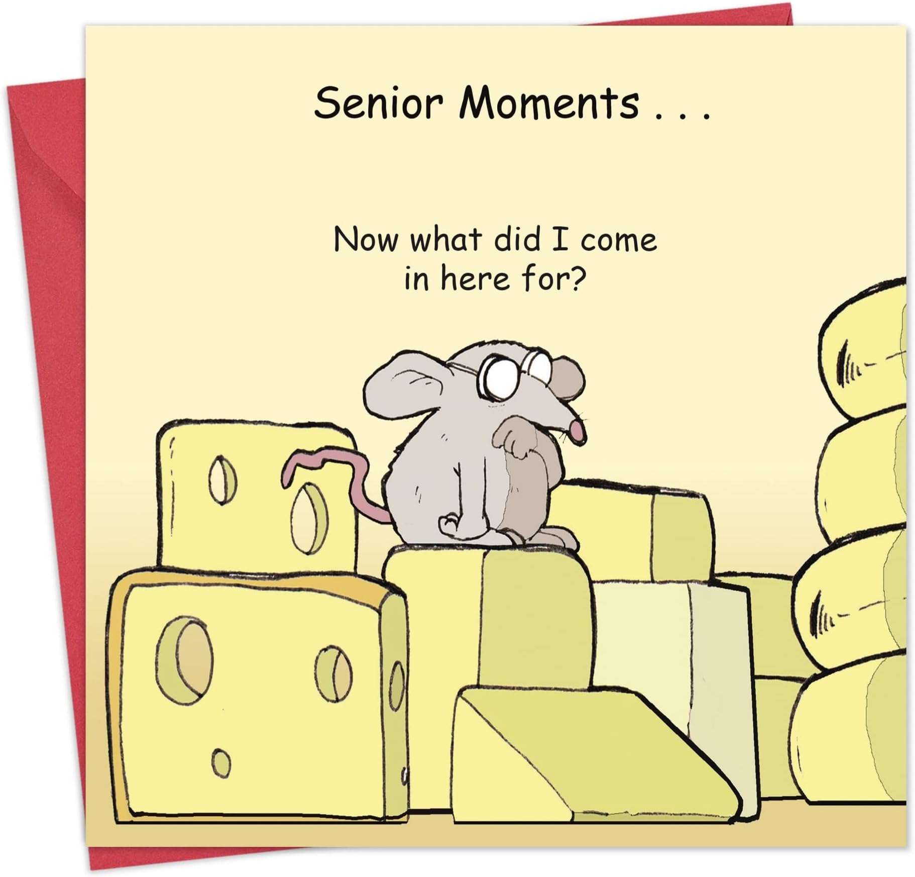 Twizler Funny Card Senior Moments - Blank Card – Funny Card Birthday – Humorous Birthday Card - Funny Birthday Card Women – Funny Birthday Card Men – Anniversary Card – Retirement Card – Get Well Soon