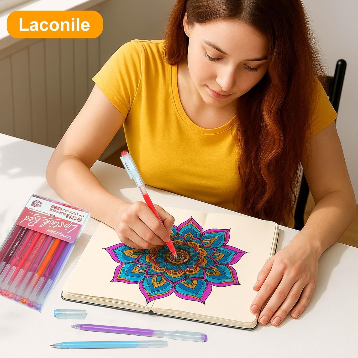 Laconile Lot de 168 Stylos Gel Couleurs – Stylos Paillette, Pastel, Métallique et Néon – Stylo Gel Adulte pour Dessin, Coloriage, Griffonnage Artisanat Scrapbooking(0.65 MM)