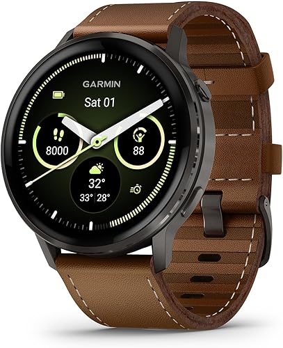 Garmin Venu 4, 1.772 in, reloj inteligente avanzado con GPS para salud y fitness, pantalla brillante y colorida, linterna incorporada, 12 días de