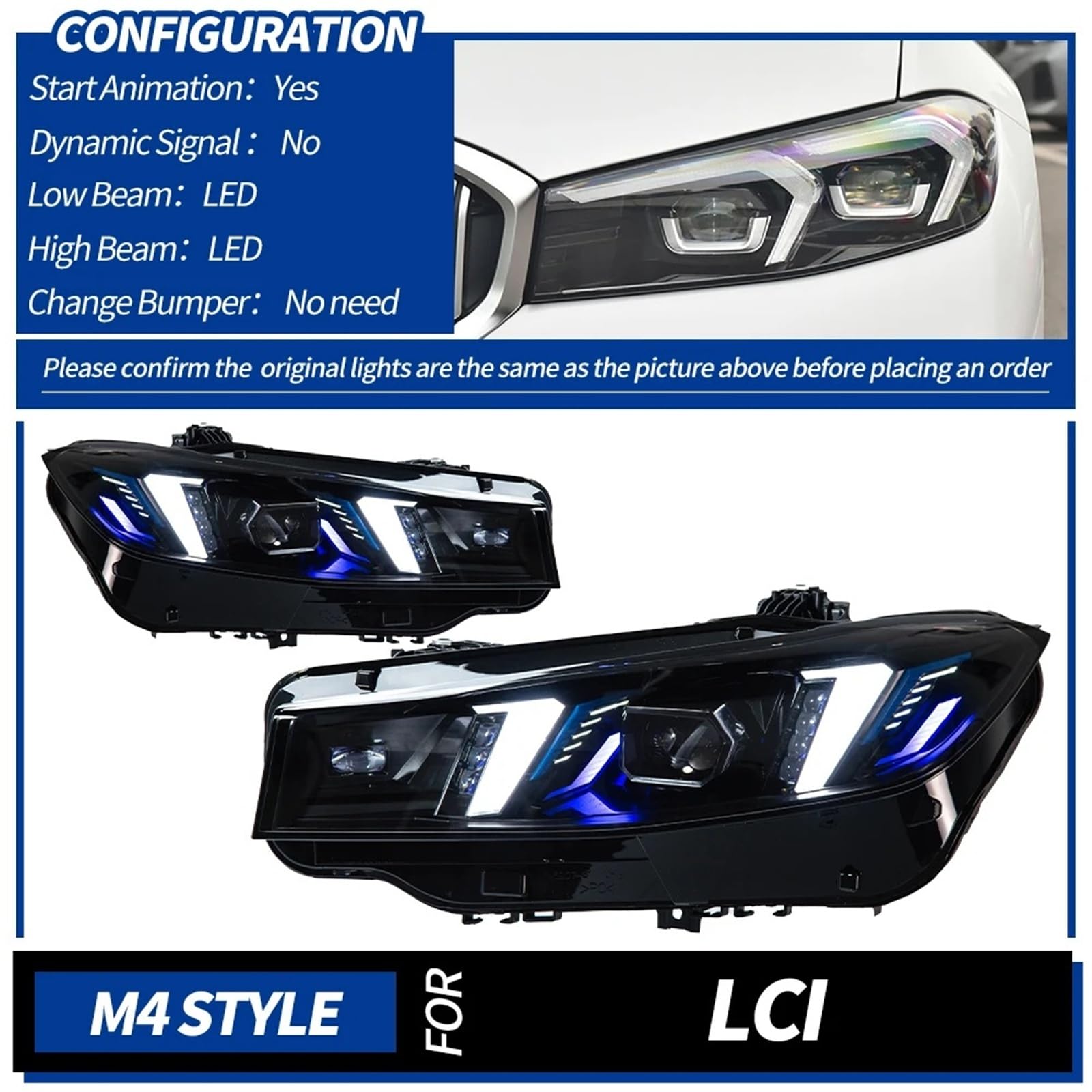 Amazon | G20 LCI ヘッドライト 2023-2025 3 シリーズヘッドライト LED