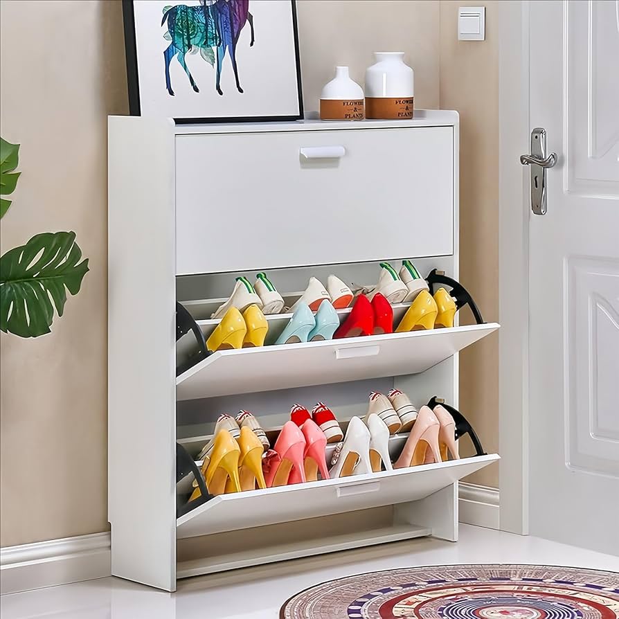 Amazon｜NODIBRO シューズボックス 大容量 収納性 頑丈 3段省スペース